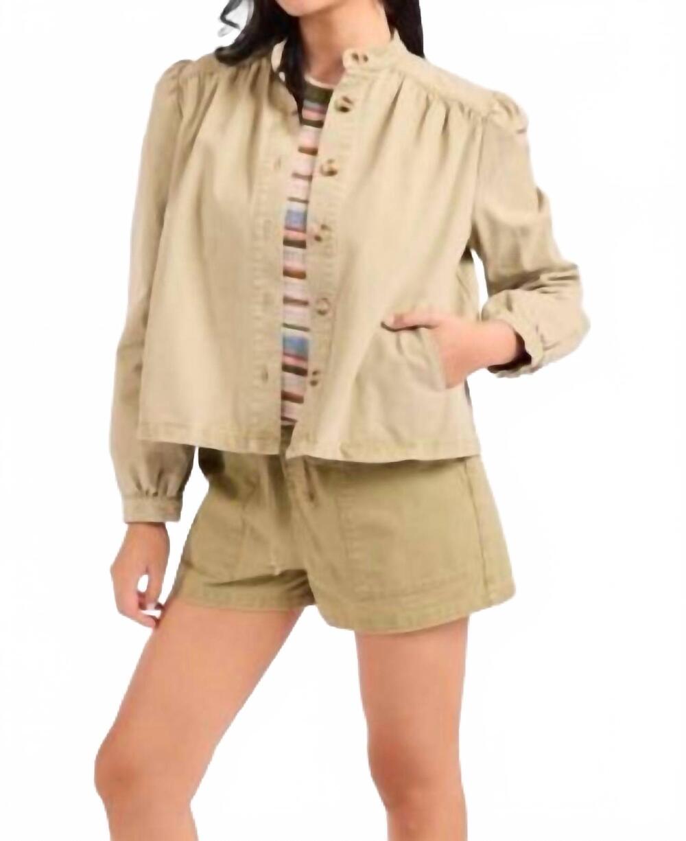 NEW SADIE & SAGE wildhearted buttoned jacket in olive green